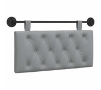 vidaXL Tête de lit Suspendue Gris Clair 100 x 55 x 7 cm Tissu, Chambre à Coucher, tête de lit en Tissu, Design Moderne à Monter au Mur, Dossier Doux et Confortable, Gain de Place