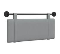 vidaXL Tête de lit Suspendue Uni Gris Clair 110 x 55 x 5 cm Tissu, Déco Chambre, tête de lit Moderne en Tissu, Fond Mural, Point Focal Luxe pour Dormir, Confort Intemporel