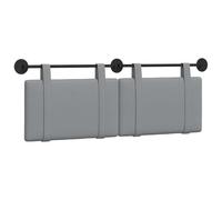 vidaXL Tête de lit Suspendue Uni Gris Clair 150 x 55 x 5 cm Tissu, Déco Chambre, tête de lit Moderne en Tissu, Fond Mural, Point Focal Luxe pour Dormir, Confort Intemporel