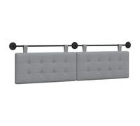vidaXL Tête de lit Suspendue Gris Clair 190 x 55 x 5 cm Tissu, Têtière Moderne et rembourrée de Forme rectangulaire, montée au Mur, pour Une déco Confortable et Gain de Place.