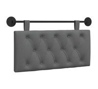 vidaXL Tête de lit Suspendue Gris foncé 100 x 55 x 7 cm Tissu, Chambre à Coucher, tête de lit en Tissu, Design Moderne à Monter au Mur, Dossier Doux et Confortable, Gain de Place