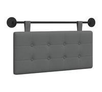 vidaXL Tête de lit Suspendue Gris foncé 90 x 55 x 5 cm Tissu, Têtière Moderne et rembourrée de Forme rectangulaire, montée au Mur, pour Une déco Confortable et Gain de Place.