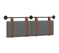 vidaXL Tête de lit suspendue 140 x 40 cm Gris foncé Bois d'ingénierie PU antique