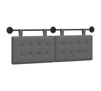 vidaXL Tête de lit Suspendue Gris foncé Tissu