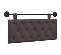vidaXL Tête de lit Suspendue Marron foncé 110 x 55 x 7 cm Tissu, Chambre à Coucher, tête de lit en Tissu, Design Moderne à Monter au Mur, Dossier Doux et Confortable, Gain de Place