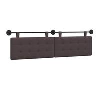 vidaXL Tête de lit Suspendue Marron foncé 190 x 55 x 5 cm Tissu, Têtière Moderne et rembourrée de Forme rectangulaire, montée au Mur, pour Une déco Confortable et Gain de Place.