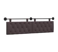 vidaXL Tête de lit Suspendue Marron foncé 190 x 55 x 7 cm Tissu, Chambre à Coucher, tête de lit en Tissu, Design Moderne à Monter au Mur, Dossier Doux et Confortable, Gain de Place