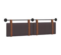 vidaXL Tête de lit Suspendue Marron foncé PU Antique