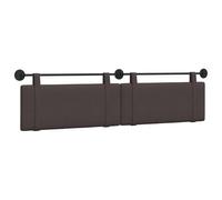 vidaXL Tête de lit Suspendue Uni Marron foncé 210 x 55 x 5 cm Tissu, Déco Chambre, tête de lit Moderne en Tissu, Fond Mural, Point Focal Luxe pour Dormir, Confort Intemporel