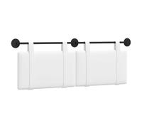 vidaXL Tête de lit Suspendue Montage Mural Blanc 130 x 55 x 5 cm Tissu, Déco Chambre, tête de lit Moderne en Tissu, Fond Mural, Point Focal Luxe pour Dormir, Confort Intemporel