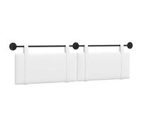 vidaXL Tête de lit Suspendue Montage Mural Blanc 190 x 55 x 5 cm Tissu, Déco Chambre, tête de lit Moderne en Tissu, Fond Mural, Point Focal Luxe pour Dormir, Confort Intemporel