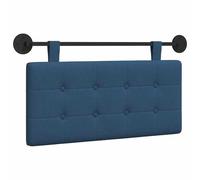 vidaXL Tête de lit Suspendue Montage Mural Bleu 100 x 55 x 5 cm Tissu, Têtière Moderne et rembourrée de Forme rectangulaire, montée au Mur, pour Une déco Confortable et Gain de Place.