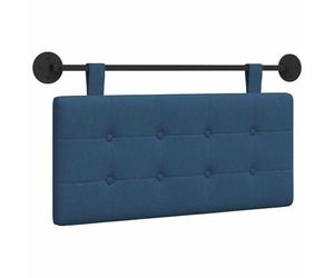 vidaXL Tête de lit Suspendue Montage Mural Bleu 100 x 55 x 5 cm Tissu, Têtière Moderne et rembourrée de Forme rectangulaire, montée au Mur, pour Une déco Confortable et Gain de Place.