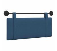 vidaXL Tête de lit Suspendue Montage Mural Bleu 110 x 55 x 5 cm Tissu, Déco Chambre, tête de lit Moderne en Tissu, Fond Mural, Point Focal Luxe pour Dormir, Confort Intemporel