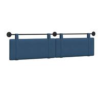 vidaXL Tête de lit Suspendue Montage Mural Bleu 210 x 55 x 5 cm Tissu, Déco Chambre, tête de lit Moderne en Tissu, Fond Mural, Point Focal Luxe pour Dormir, Confort Intemporel