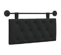 vidaXL Tête de lit Suspendue Montage Mural Noir 100 x 55 x 7 cm Tissu, Chambre à Coucher, tête de lit en Tissu, Design Moderne à Monter au Mur, Dossier Doux et Confortable, Gain de Place