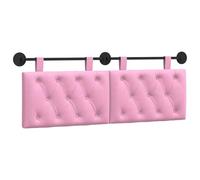 vidaXL Tête de lit Suspendue Montage Mural Rose 150 x 55 x 7 cm Tissu, Chambre à Coucher, tête de lit en Tissu, Design Moderne à Monter au Mur, Dossier Doux et Confortable, Gain de Place