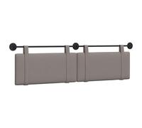 vidaXL Tête de lit Suspendue Montage Mural Taupe 190 x 55 x 5 cm Tissu, Déco Chambre, tête de lit Moderne en Tissu, Fond Mural, Point Focal Luxe pour Dormir, Confort Intemporel