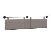 vidaXL Tête de lit Suspendue Montage Mural Taupe 210 x 55 x 5 cm Tissu, Déco Chambre, tête de lit Moderne en Tissu, Fond Mural, Point Focal Luxe pour Dormir, Confort Intemporel