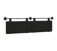 vidaXL Tête de lit Suspendue Noir 170 x 55 x 5 cm Simili Cuir, Tête de lit Moderne, rectangulaire, à Montage Mural, Dossier rembourré, Design Minimaliste, élégant et Gain de Place