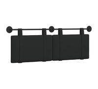 vidaXL Tête de lit Suspendue Montage Mural Noir 150 x 55 x 5 cm Tissu, Déco Chambre, tête de lit Moderne en Tissu, Fond Mural, Point Focal Luxe pour Dormir, Confort Intemporel