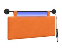 vidaXL Tête de lit Suspendue Orange Tissu en Velours côtelé, Tête de lit Moderne rectangulaire à Fixer au Mur, rembourrée Douce, Dossier réglable, Gain de Place