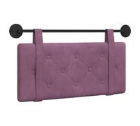 vidaXL Tête de lit suspendue Pourpre 100 x 55 x 5 cm Velours, Tête de lit moderne rectangulaire à montage mural, rembourrée avec des sangles, design à boutons capitonnés pour une déco de chambre relax
