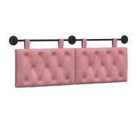 vidaXL Tête de lit Suspendue Rose 150 x 55 x 7 cm Velours, Tête de lit Murale Moderne, en Velours, rectangulaire, rembourrée, capitonnée, Bois Composite, Gain de Place