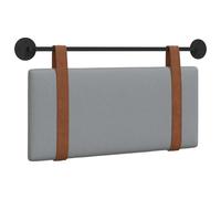 vidaXL Tête de lit Suspendue Uni Gris Clair 100 x 55 x 5 cm PU Antique, Chambre Minimaliste, Têtière Murale, Design Rectangulaire, Confort Rembourré, Accessoire Gain de Place Efficace