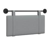 vidaXL Tête de lit Suspendue Uni Gris Clair 100 x 55 x 5 cm Tissu, Déco Chambre, tête de lit Moderne en Tissu, Fond Mural, Point Focal Luxe pour Dormir, Confort Intemporel