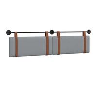 vidaXL Tête de lit Suspendue Uni Gris Clair 210 x 55 x 5 cm PU Antique, Chambre Minimaliste, Têtière Murale, Design Rectangulaire, Confort Rembourré, Accessoire Gain de Place Efficace