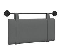 vidaXL Tête de lit Suspendue Uni Gris foncé 90 x 55 x 5 cm Tissu, Déco Chambre, tête de lit Moderne en Tissu, Fond Mural, Point Focal Luxe pour Dormir, Confort Intemporel