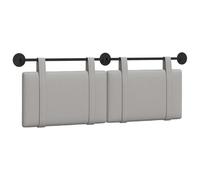 vidaXL Tête de lit Suspendue Uni Gris Nuage 130 x 55 x 5 cm Tissu, Déco Chambre, tête de lit Moderne en Tissu, Fond Mural, Point Focal Luxe pour Dormir, Confort Intemporel