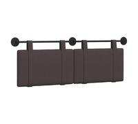 vidaXL Tête de lit Suspendue Uni Marron foncé 130 x 55 x 5 cm Tissu, Déco Chambre, tête de lit Moderne en Tissu, Fond Mural, Point Focal Luxe pour Dormir, Confort Intemporel