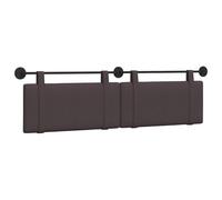 vidaXL Tête de lit Suspendue Uni Marron foncé 190 x 55 x 5 cm Tissu, Déco Chambre, tête de lit Moderne en Tissu, Fond Mural, Point Focal Luxe pour Dormir, Confort Intemporel