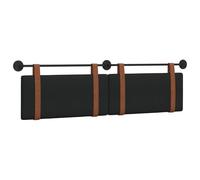 vidaXL Tête de lit Suspendue Uni Noir 190 x 55 x 5 cm PU Antique
