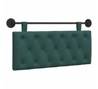 vidaXL Tête de lit Suspendue Vert foncé 110 x 55 x 7 cm Tissu, Chambre à Coucher, tête de lit en Tissu, Design Moderne à Monter au Mur, Dossier Doux et Confortable, Gain de Place