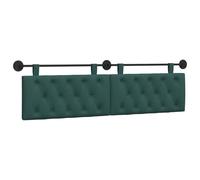 vidaXL Tête de lit Suspendue Vert foncé 190 x 55 x 7 cm Tissu, Chambre à Coucher, tête de lit en Tissu, Design Moderne à Monter au Mur, Dossier Doux et Confortable, Gain de Place