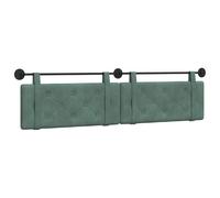 vidaXL Tête de lit suspendue Vert Mer 210 x 55 x 5 cm Velours