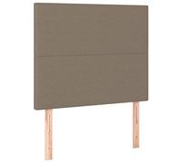 2 x Têtes de Lit Meubles de Chambre à Coucher Accessoires de Lit Simple Têtes de Cadre de Lit Intérieur Taupe 90x5x78/88 cm Tissu