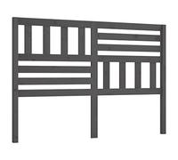 vidaXL Tête de Lit Tête de Lit Adulte Tête de Lit Double sur Pied Chambre à Coucher Maison Intérieur Gris 126x4x100 cm Bois Massif de Pin
