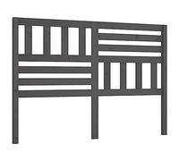 vidaXL Tête de Lit Tête de Lit Adulte Tête de Lit Double sur Pied Chambre à Coucher Maison Intérieur Gris 126x4x100 cm Bois Massif de Pin