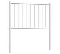 vidaXL Tête de Lit, Tête de Lit avec Pieds en Métal, Meuble de Chambre à Coucher, Accessoire de Lit Simple, Tête de Cadre de Lit, Métal Blanc 84, 5x3x90 cm