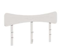 vidaXL Tête de Lit, Tête de Lit avec Pieds, Meuble de Chambre à Coucher, Accessoire de Lit Double, Tête de Cadre de Lit, Blanc 150 cm Bois Massif de Pin