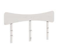 vidaXL Tête de Lit, Tête de Lit avec Pieds, Meuble de Chambre à Coucher, Accessoire de Lit Double, Tête de Cadre de Lit, Blanc 140 cm Bois Massif de Pin