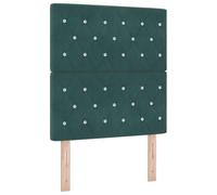 vidaXL Tête de lit Vert foncé 80 cm Velours | Fini en velours moderne avec des boutons en cristal qui brillent, Tu peux régler la hauteur pour un confort max, Velours de