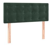 vidaXL Tête de Lit Meuble de Chambre à Coucher Accessoire de Lit Simple Tête de Cadre de Lit Intérieur Vert Foncé 90x5x78/88 cm Velours Vert