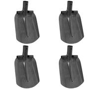 vidaXL Lot de 4 têtes de pelle argentées 33 x 21 cm en acier revêtu par pulvérisation - Outils de jardin modernes et durables - Pelle polyvalente pour creuser, déneiger et déneiger - Pelle d'extérieur