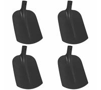vidaXL Tête de pelle 4 pcs Noir 34,5 x 24 cm Acier enduit de poudre