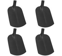 vidaXL Tête de pelle 4 pcs Noir 34,5 x 24 cm Acier enduit de poudre
